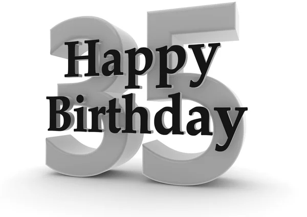 Happy Birthday for 35th birthday — Stock Photo, Image