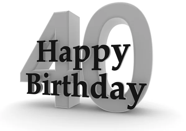 Happy Birthday for 40th birthday — Stock Photo, Image