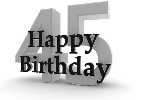 Happy Birthday for 45th birthday — Stock Photo, Image