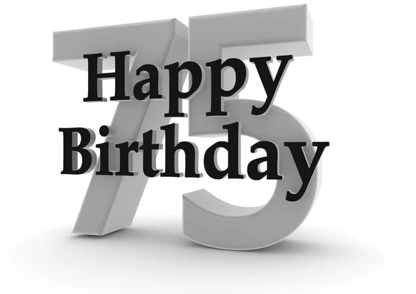 Happy Birthday for 75th birthday — Stock Photo, Image