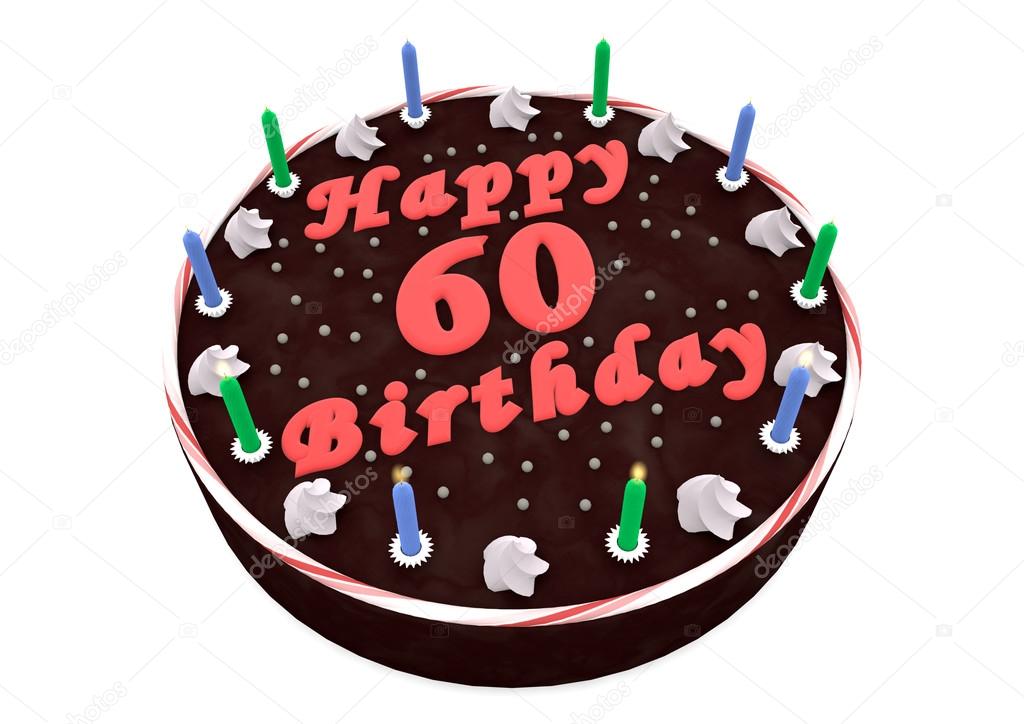 Chocolate cake for 60th birthday — Stock Photo © jonaswolff #33690593