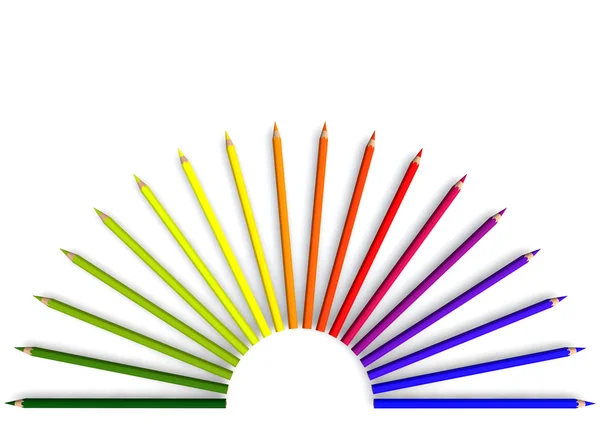 Crayon in semicircular — Stock Photo, Image