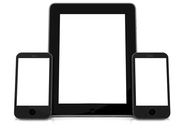 Tablet PC- en telefoon — Stockfoto
