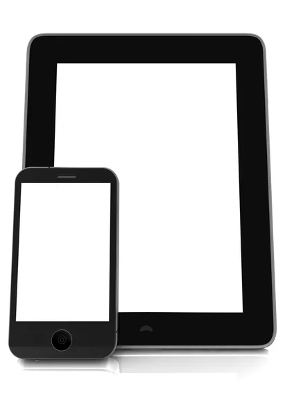 Tablet PC- en telefoon — Stockfoto