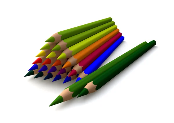 Pyramid of crayons — Stock Photo, Image