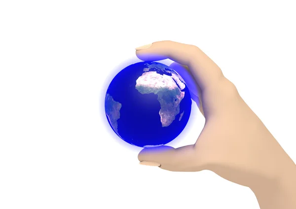 Hand mit einer Erde — Stockfoto