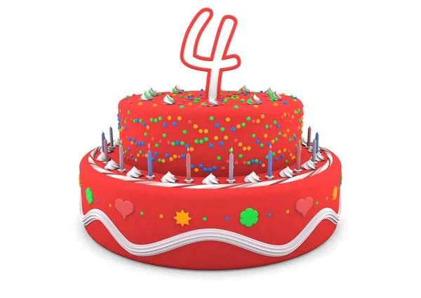 Пирог с днем рождения — стоковое фото