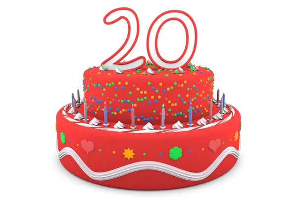 Gelukkige verjaardag taart — Stockfoto