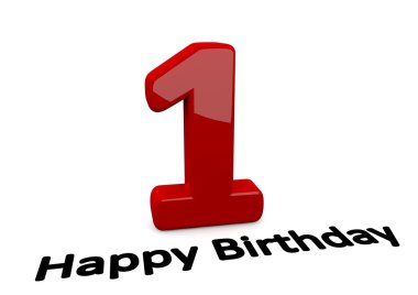 doğum günü için büyük bir kırmızı sayı