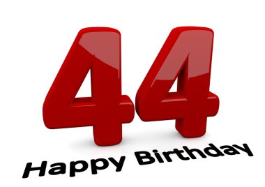 doğum günü için büyük bir kırmızı sayı