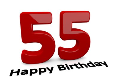 doğum günü için büyük bir kırmızı sayı