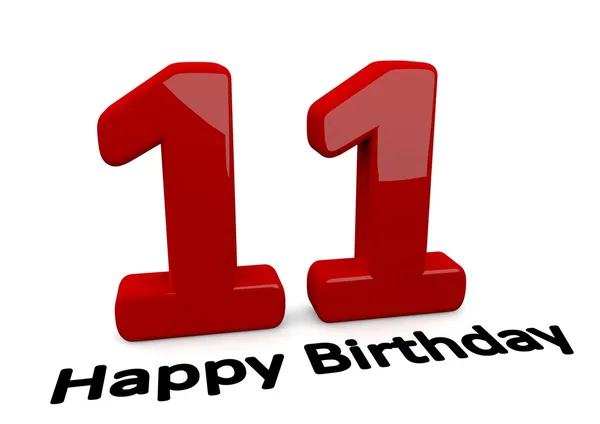 Big red number for the birthday — Stock Photo, Image