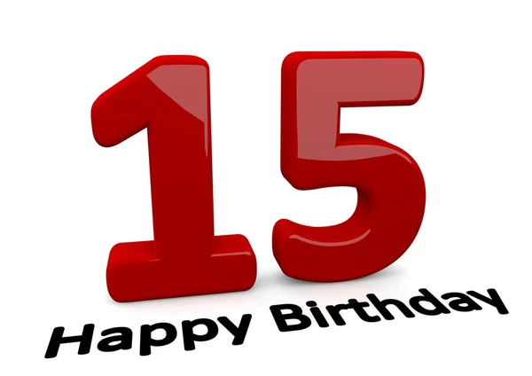 Big red number for the birthday — Stock Photo, Image