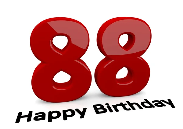 Big red number for the birthday — Stock Photo, Image