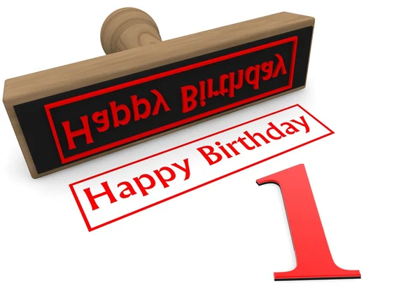 Buon compleanno timbro — Foto Stock