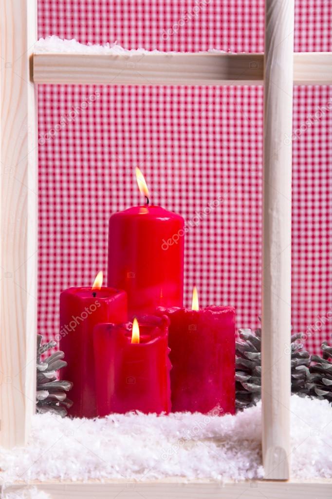 Indoor Christmas window sill decoration