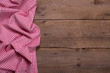 Menü kartı için kenarlık olarak kareli kumaş