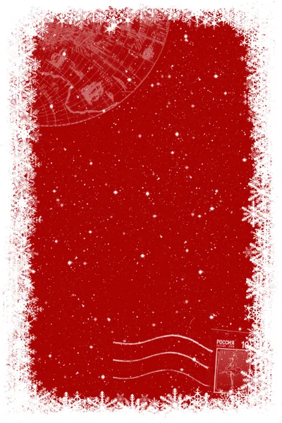 红色抽象圣诞节背景 — 图库照片