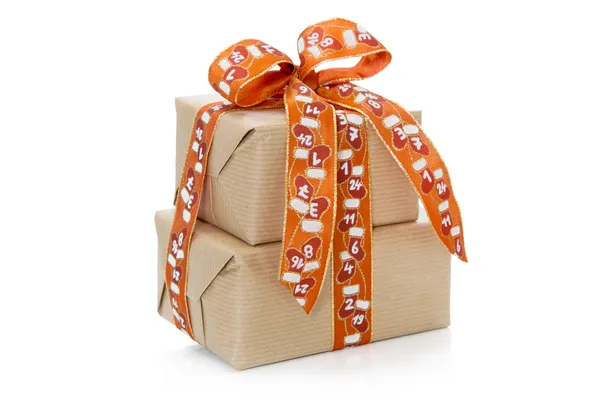 크리스마스 선물 포장된 용지 — 스톡 사진