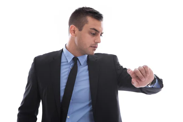 Hombre de negocios mirando su reloj — Foto de Stock