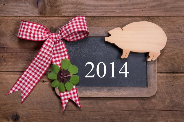 Gelukkig nieuw jaar 2014 - wenskaart Stockfoto
