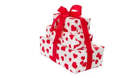 kalp desenli kağıt sarılı giftboxes