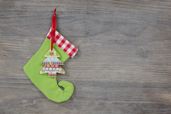 Groene santa laarzen — Stockfoto