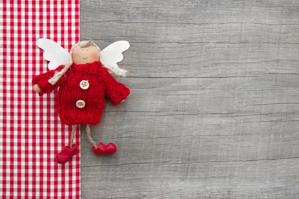 Guardián a cuadros o ángel de Navidad — Foto de Stock