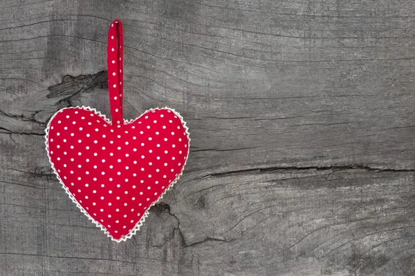 Vermelho pontilhado coração decoração — Fotografia de Stock