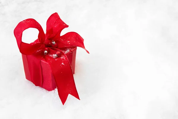 Gift or present with a ribbon for christmas — Stock Photo, Image