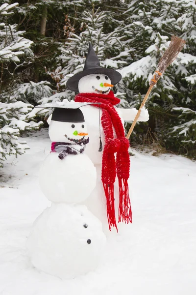 Snowman pareja —  Fotos de Stock