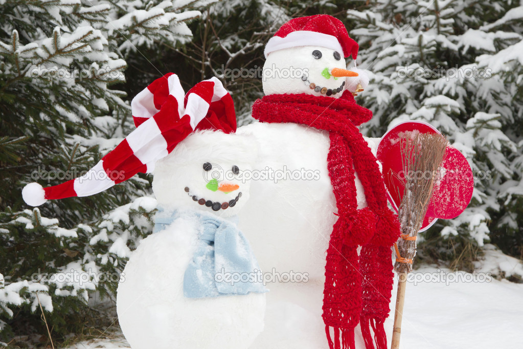 Snowman couple