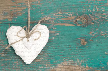 White paper heart