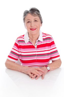 gülen kadın kıdemli mutlu