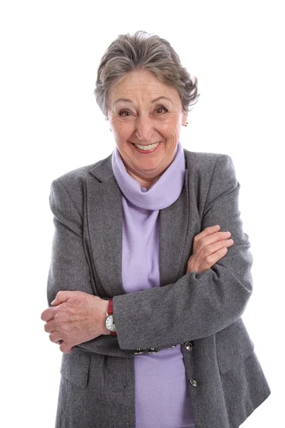 Laughing elderly woman — Stock Photo, Image