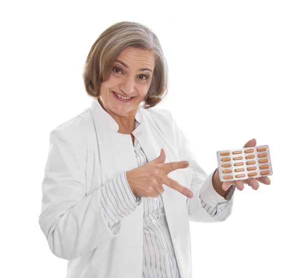 Doctor prescribes pills — Stock Photo, Image