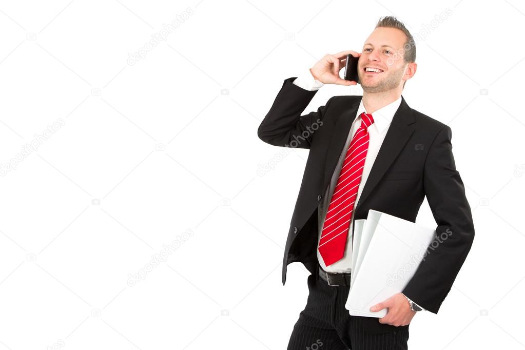 Business man with smartphone