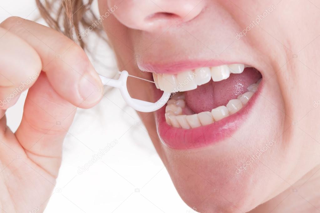 Dental care with dental floss