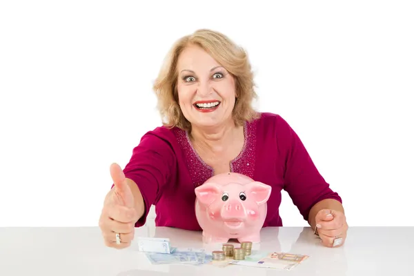 Bývalý žena s úsporami — Stock fotografie