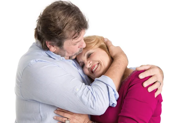 Mature couple embracing — Stock Photo, Image