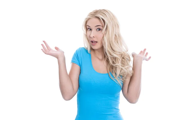 Confused blonde Stock Image