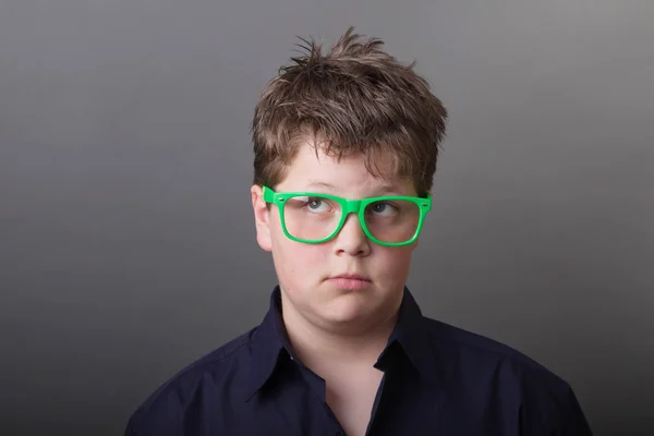 Boy in green glasses — Stock Photo, Image