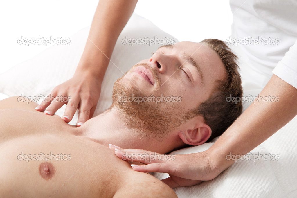 Man relaxing in massage