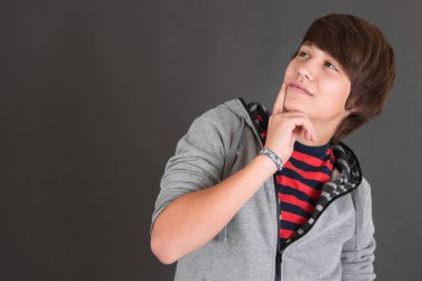 Young boy thinking