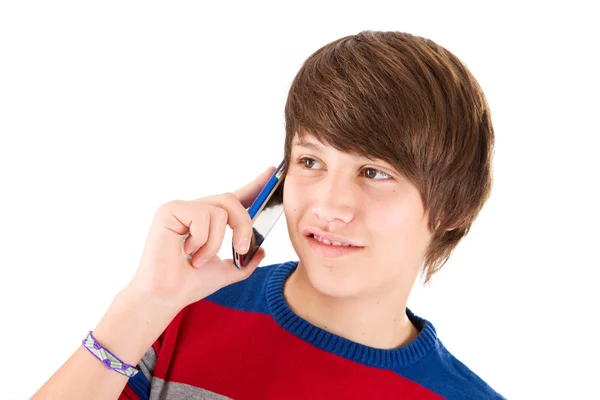 Ragazzo costantemente al telefono — Foto Stock