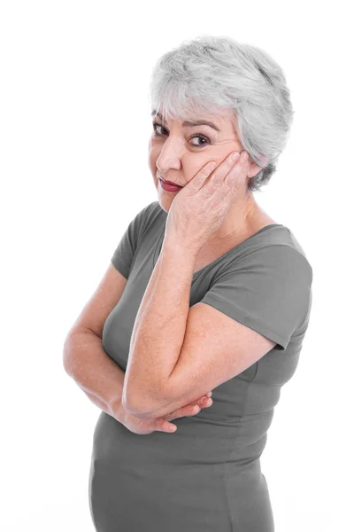 Mujer con dolor de muelas — Foto de Stock