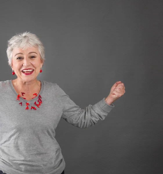 Mulher mais velha feliz — Fotografia de Stock