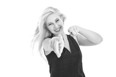 mutlu sarışın genç kadın