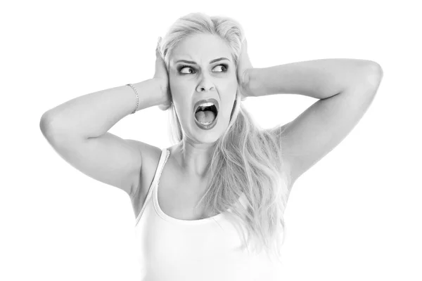 Woman shouting — Stock Photo, Image