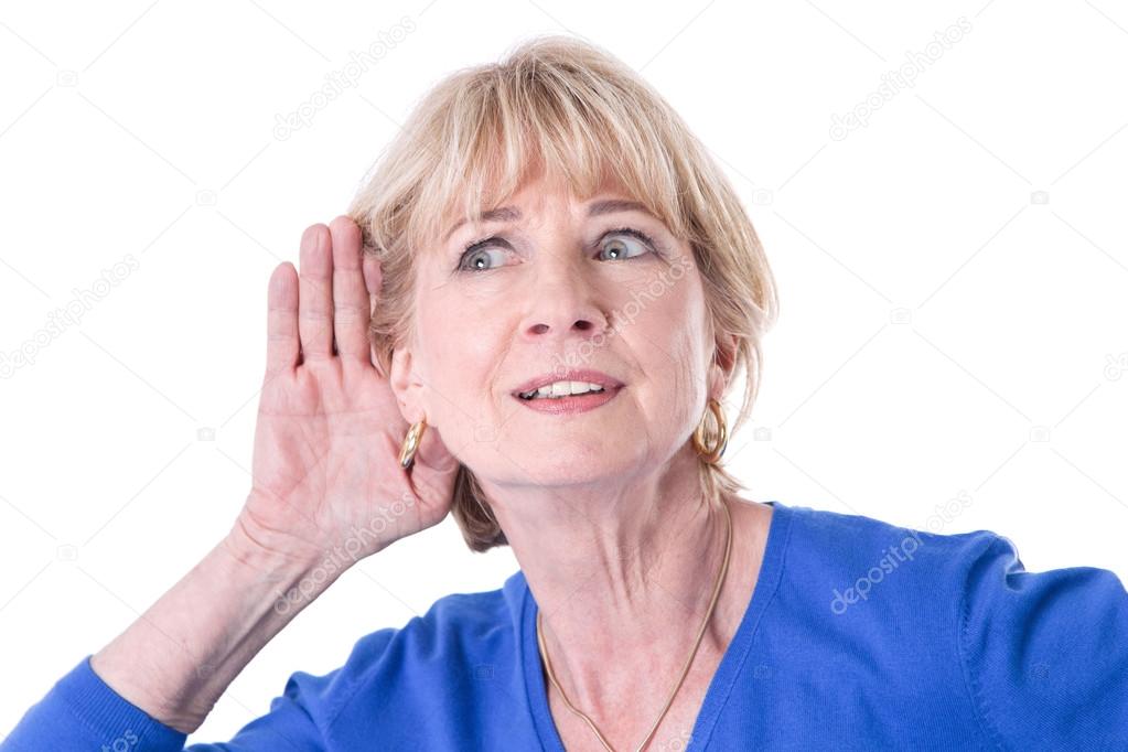 Older woman hearing